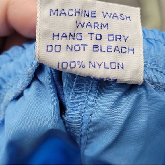 Vintage Nike blue yellow 70s-80's pull on wind pants athletic size large - Picture 5 of 10